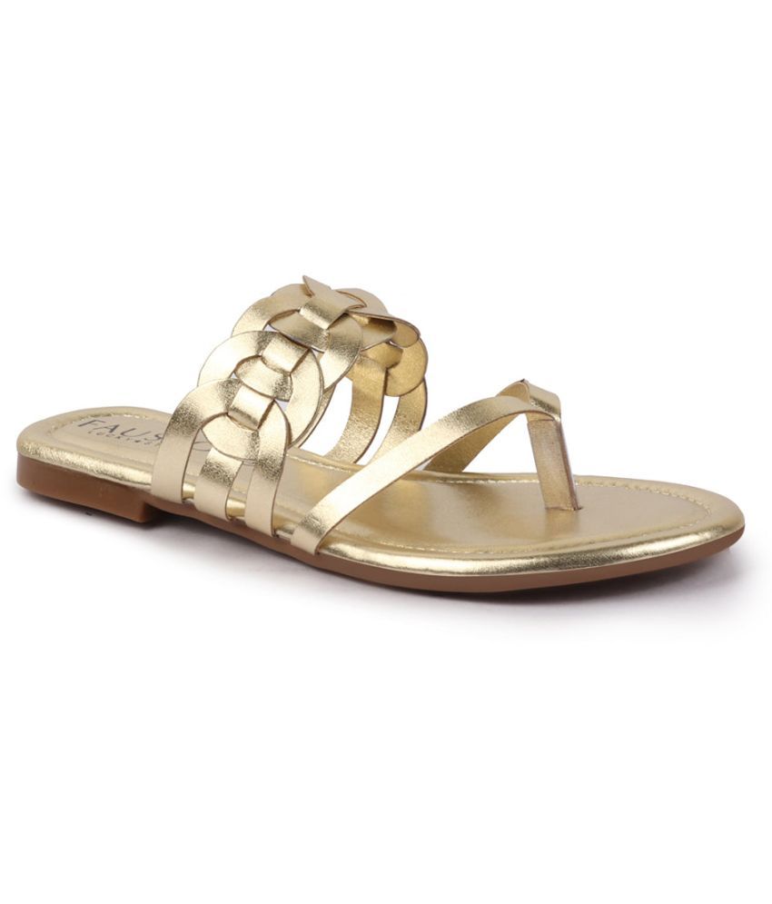     			Fausto Gold Women's Flats