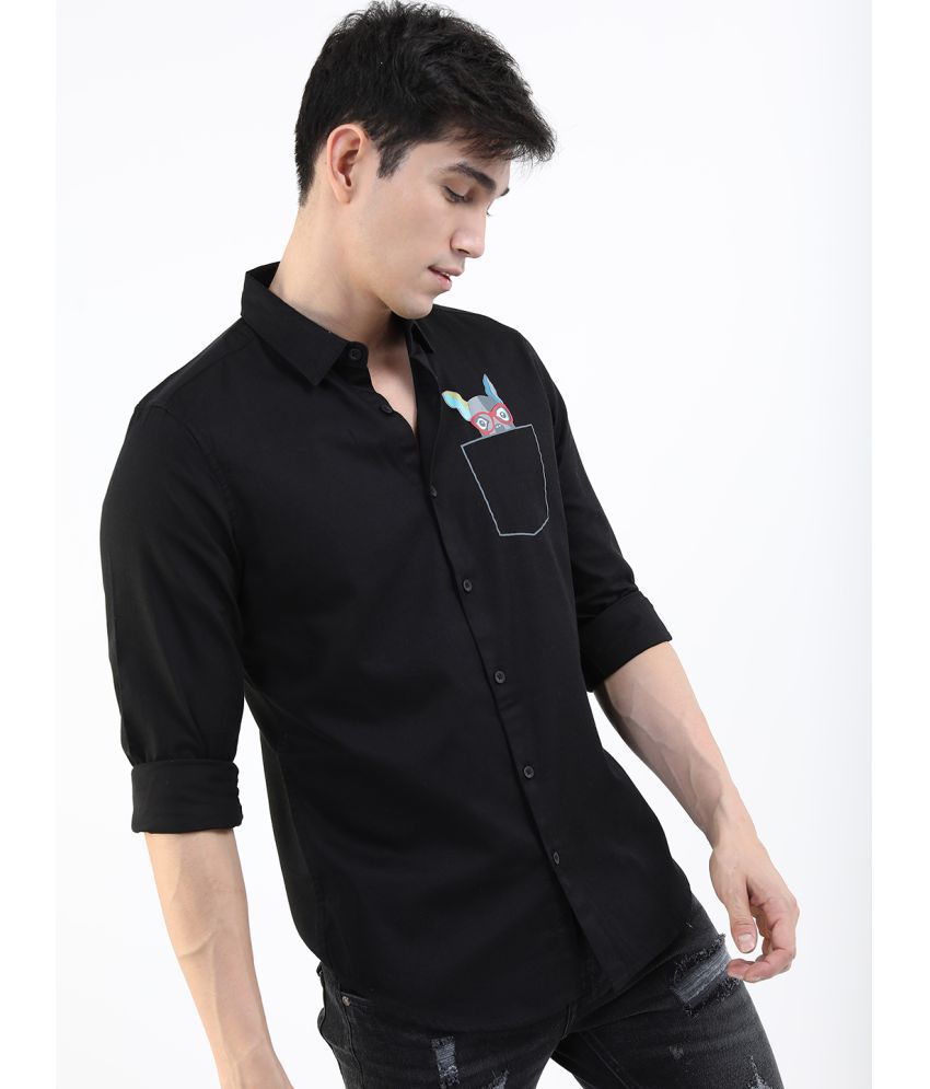     			Ketch 100% Cotton Slim Fit Printed Full Sleeves Men's Casual Shirt - Black ( Pack of 1 )