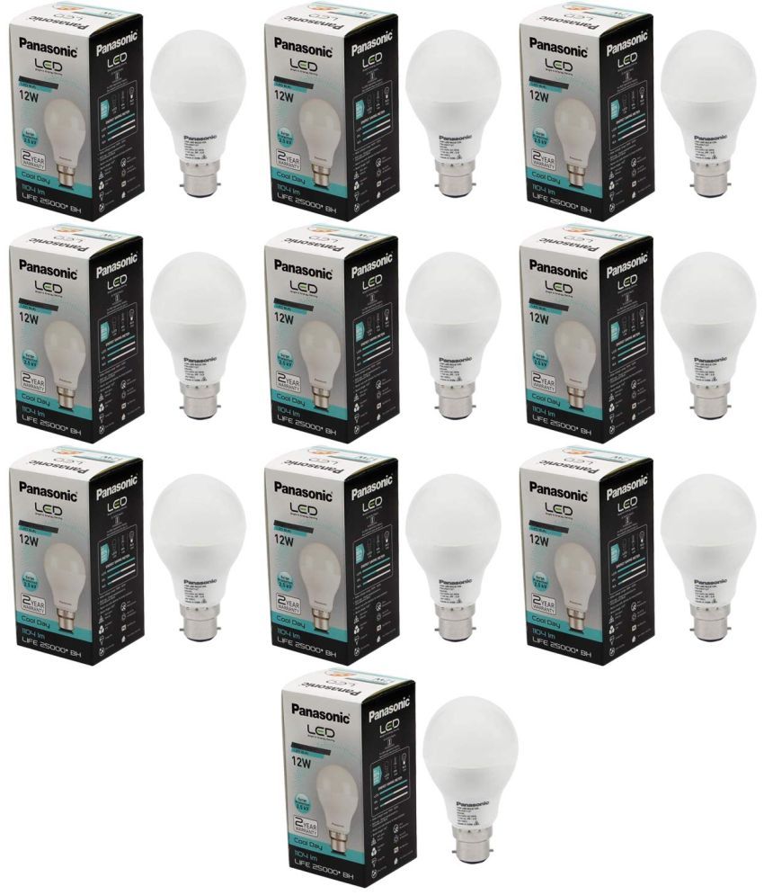     			Panasonic 12W Cool Day Light LED Bulb ( Pack of 10 )