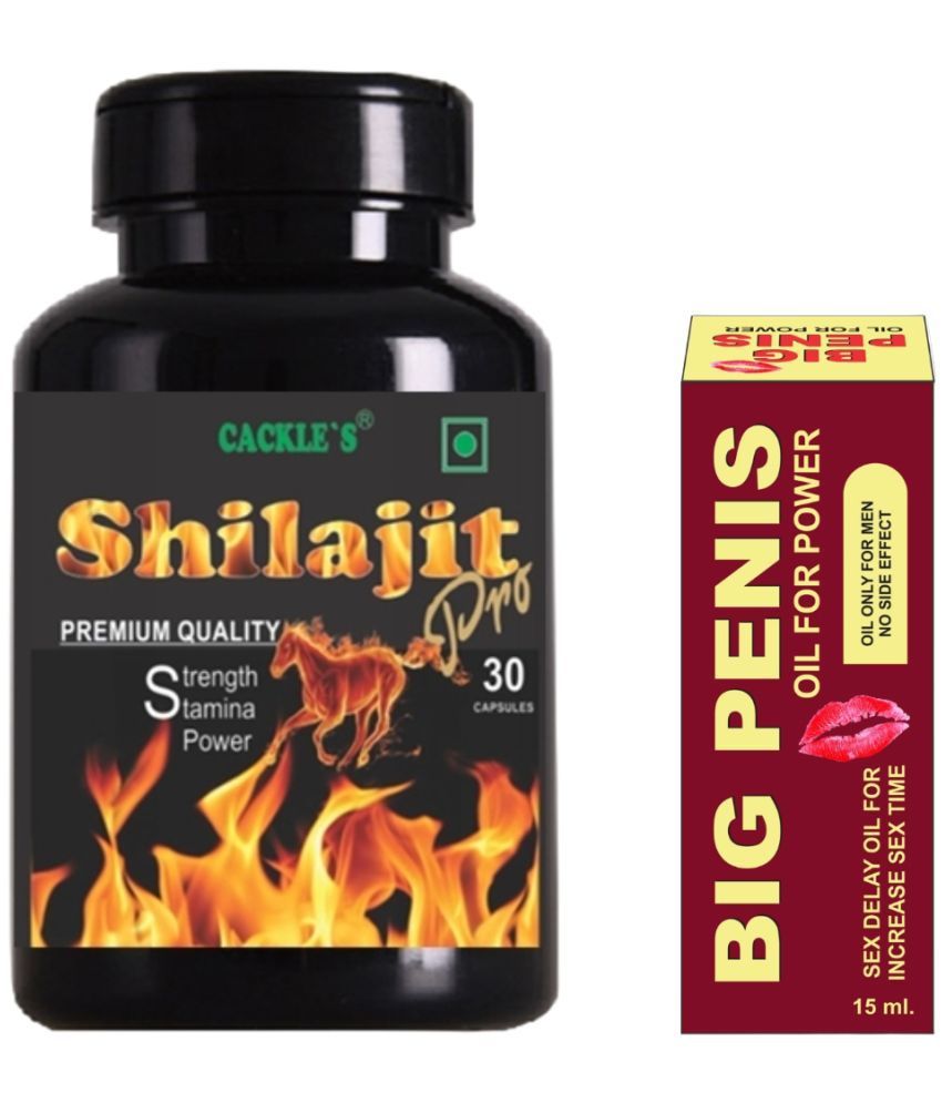     			Shilajit Gold Pro Herbal Capsule 30no.s & Big Penis Oil 15ml Combo Pack For Men