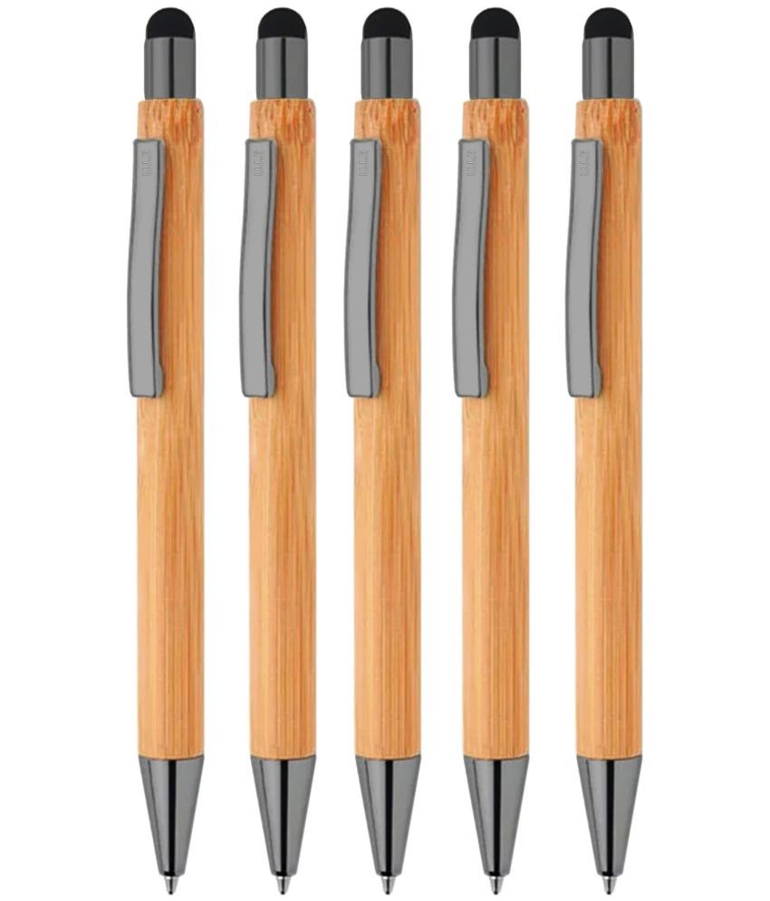     			UJJi Real Bamboo Pen with Stylus for Touch Screen Ball Pen