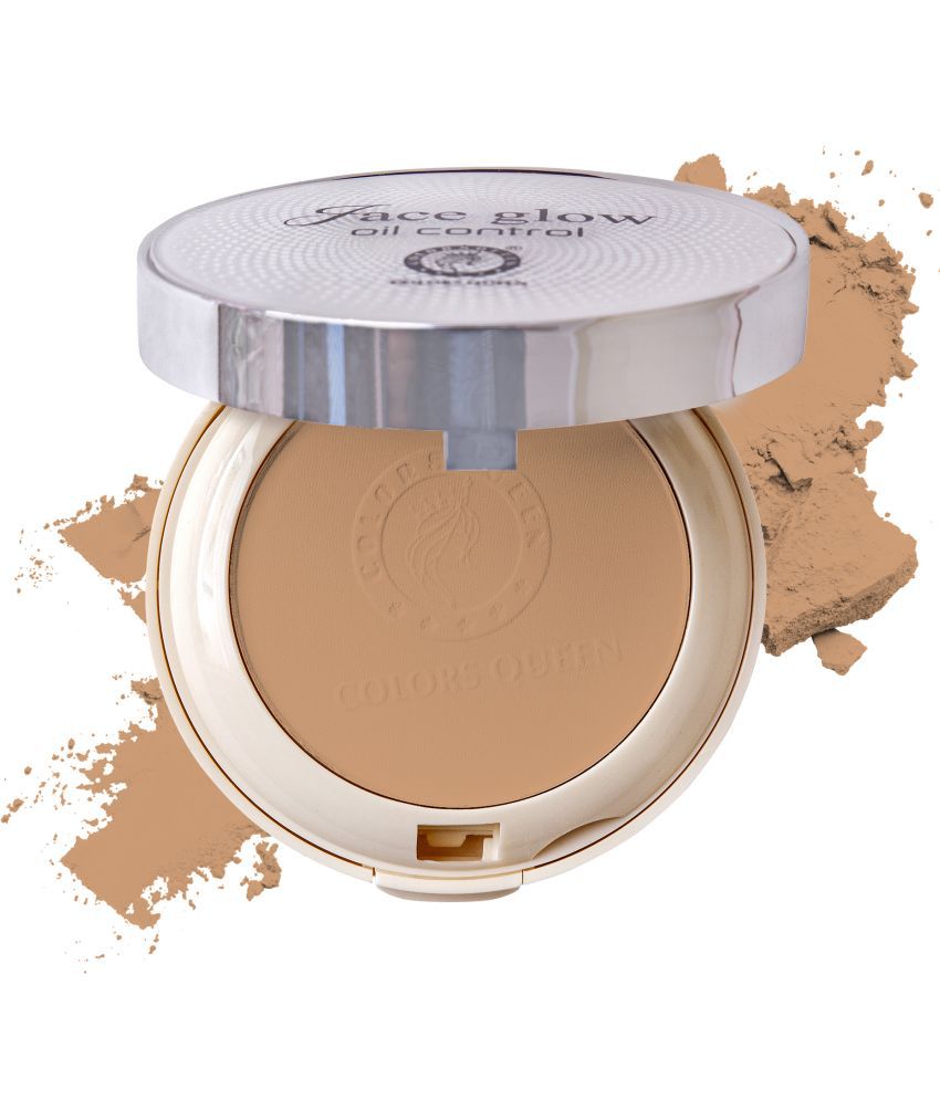     			Colors Queen Face Glow Oil Control Compact Pressed Powder Tan 20 g
