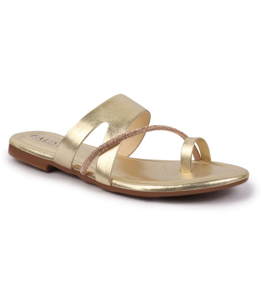     			Fausto Gold Women's Flats