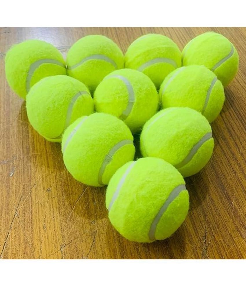     			Shopeleven Green Medium Tennis Ball ( Pack of 10 )