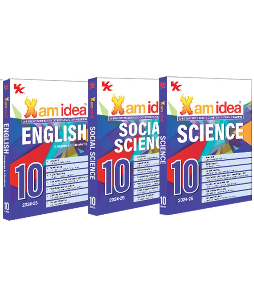     			Xam idea Bundle Set of 3 (Science, Social Science, & English) Class 10 CBSE | Chapterwise Question Bank |2023-24 Exam