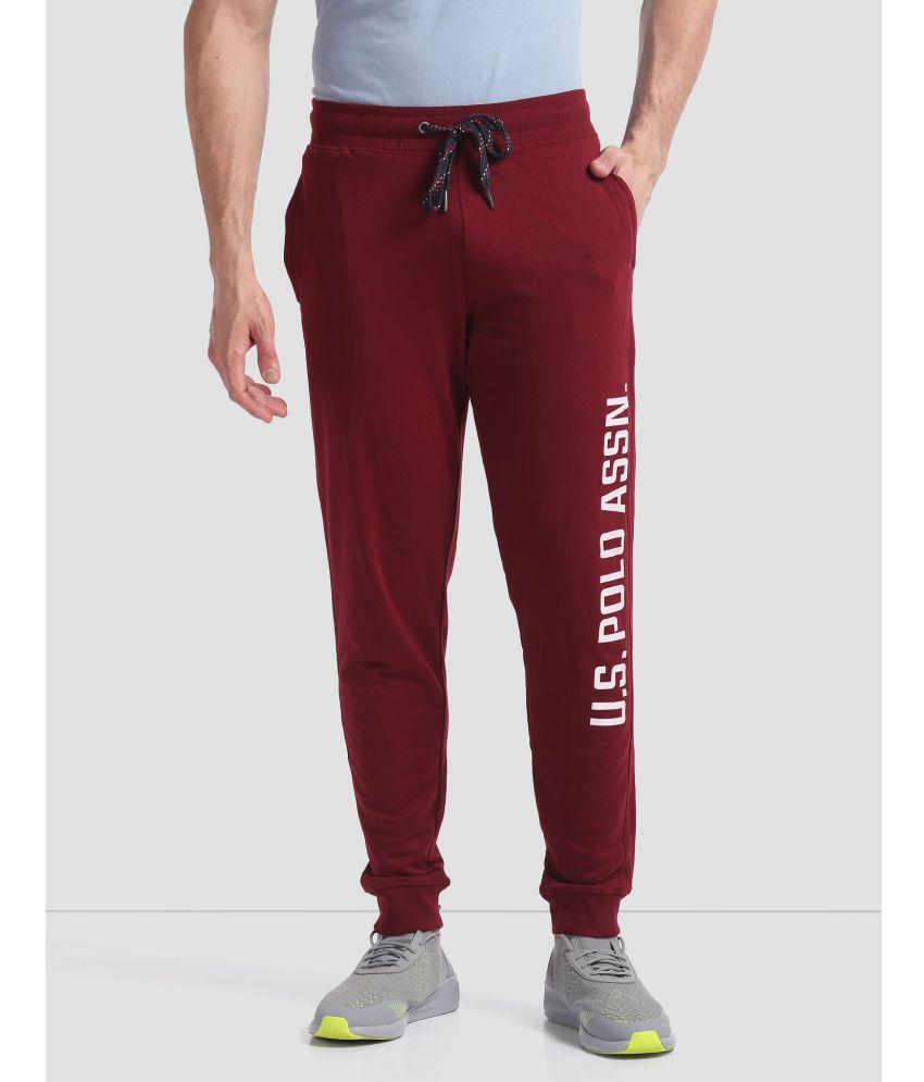     			U.S. Polo Assn. Red Cotton Men's Joggers ( Pack of 1 )