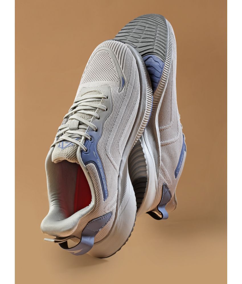     			ASIAN HIGHWAY Light Grey Men's Sports Running Shoes
