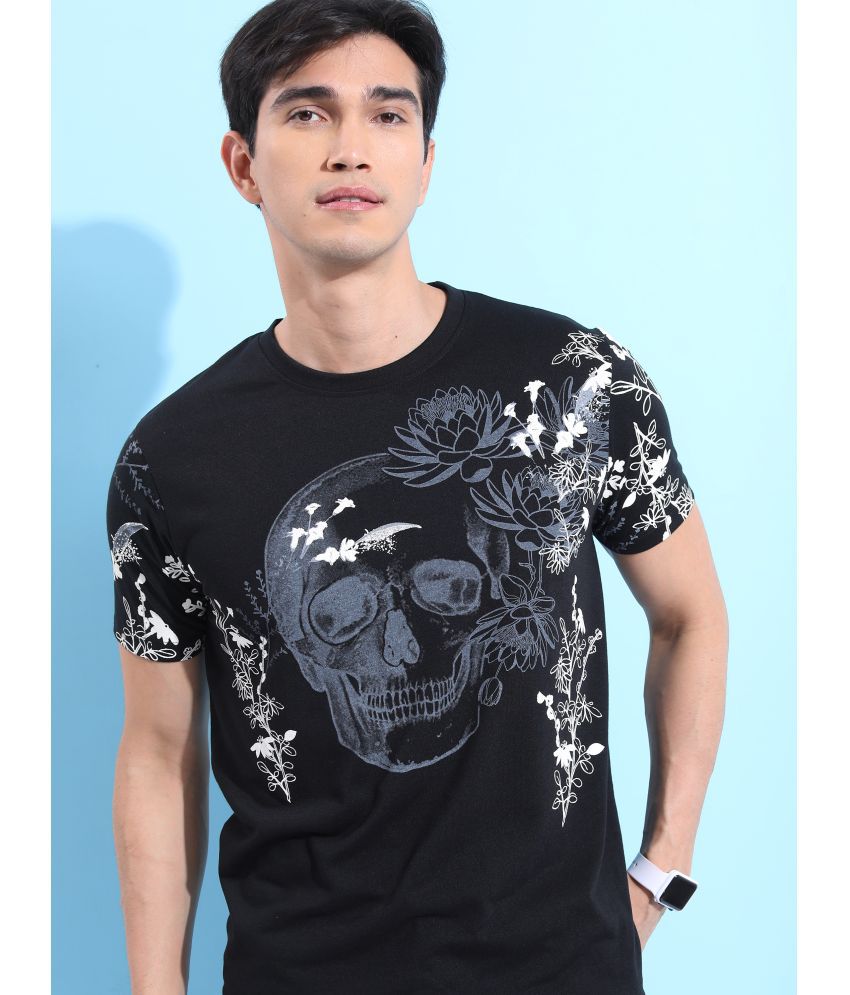     			Ketch Polyester Relaxed Fit Printed Half Sleeves Men's T-Shirt - Black ( Pack of 1 )