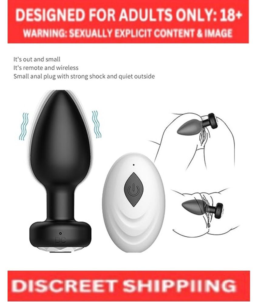     			Powerful 10 Vibration Usb Rechargable Remote Control Vibrating Anal Butt Plug For Men And Women