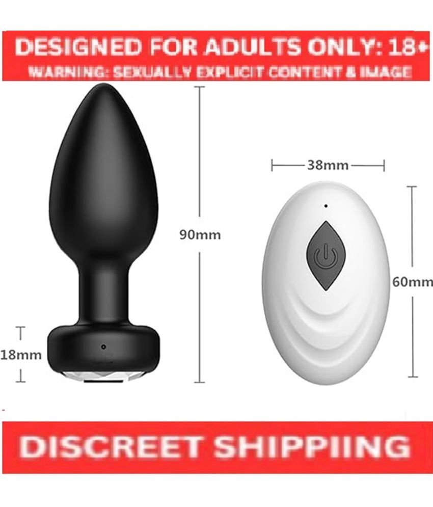     			Powerful 10 Vibration Usb Rechargable Remote Control Vibrating Anal Butt Plug For Men And Women