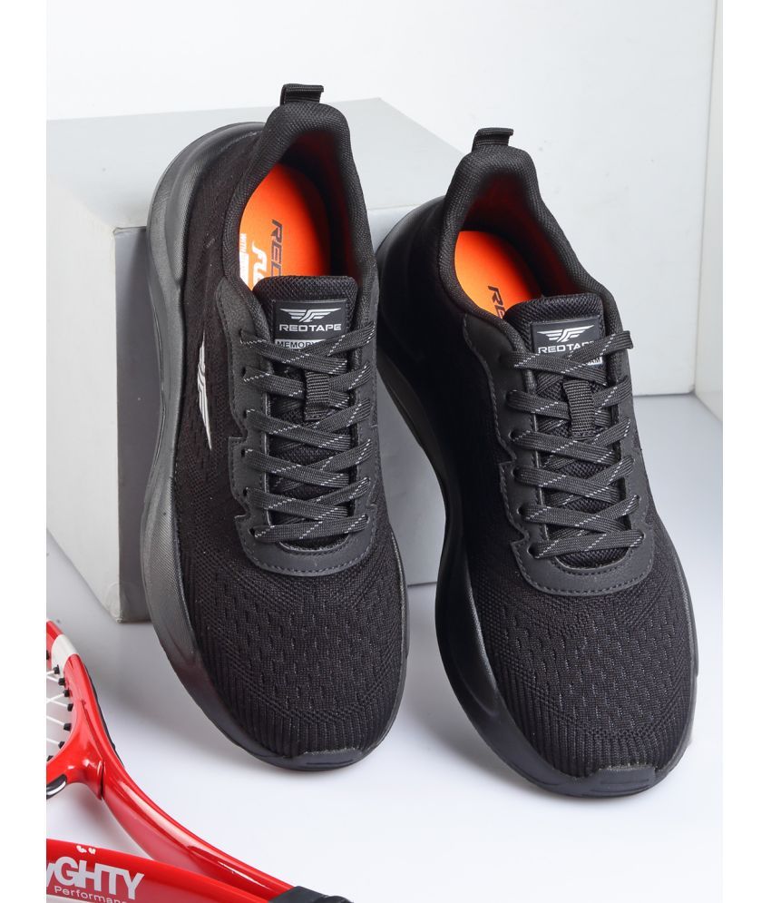     			Red Tape Black Men's Sports Running Shoes