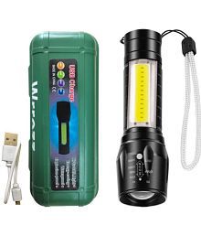 Wristkart - 10W Rechargeable Flashlight Torch ( Pack of 1 )