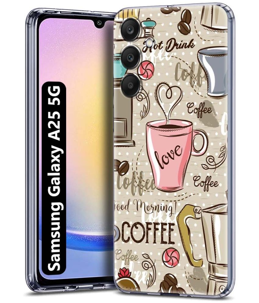     			Fashionury Multicolor Printed Back Cover Silicon Compatible For Samsung Galaxy A25 5G ( Pack of 1 )