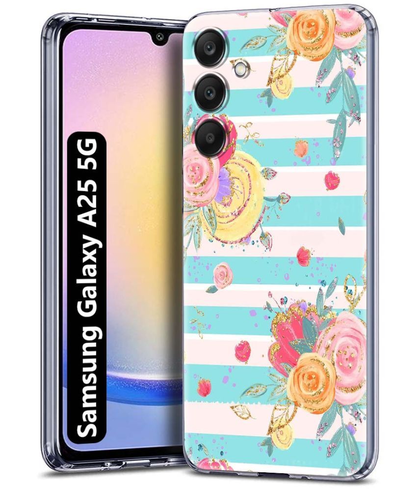     			Fashionury Multicolor Printed Back Cover Silicon Compatible For Samsung Galaxy A25 5G ( Pack of 1 )