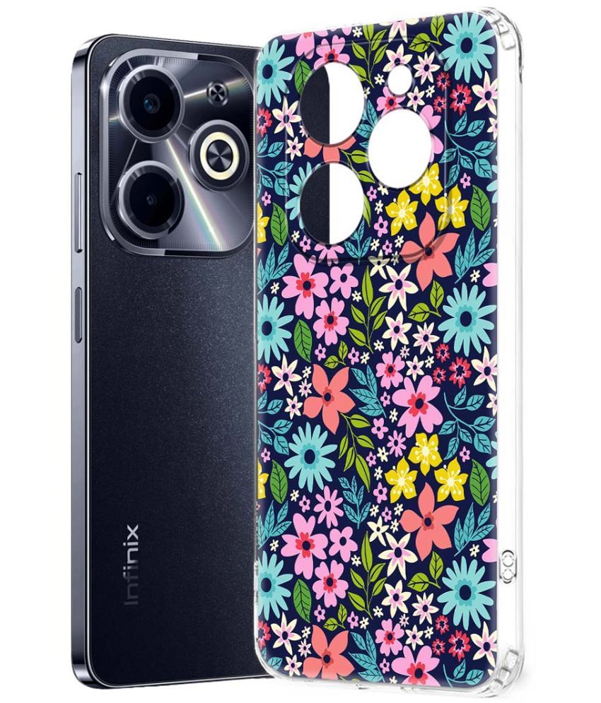     			Fashionury Multicolor Printed Back Cover Silicon Compatible For Infinix Hot 40i ( Pack of 1 )