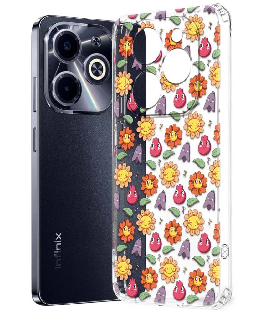     			Fashionury Multicolor Printed Back Cover Silicon Compatible For Infinix Hot 40i ( Pack of 1 )