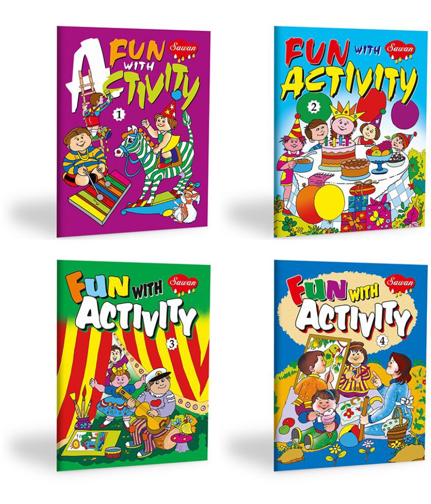     			Sawan Present Set Of 4 Activity Books | Fun With Activity-1 To 4 (Pin Binding, Manoj Publications Editorial Board)