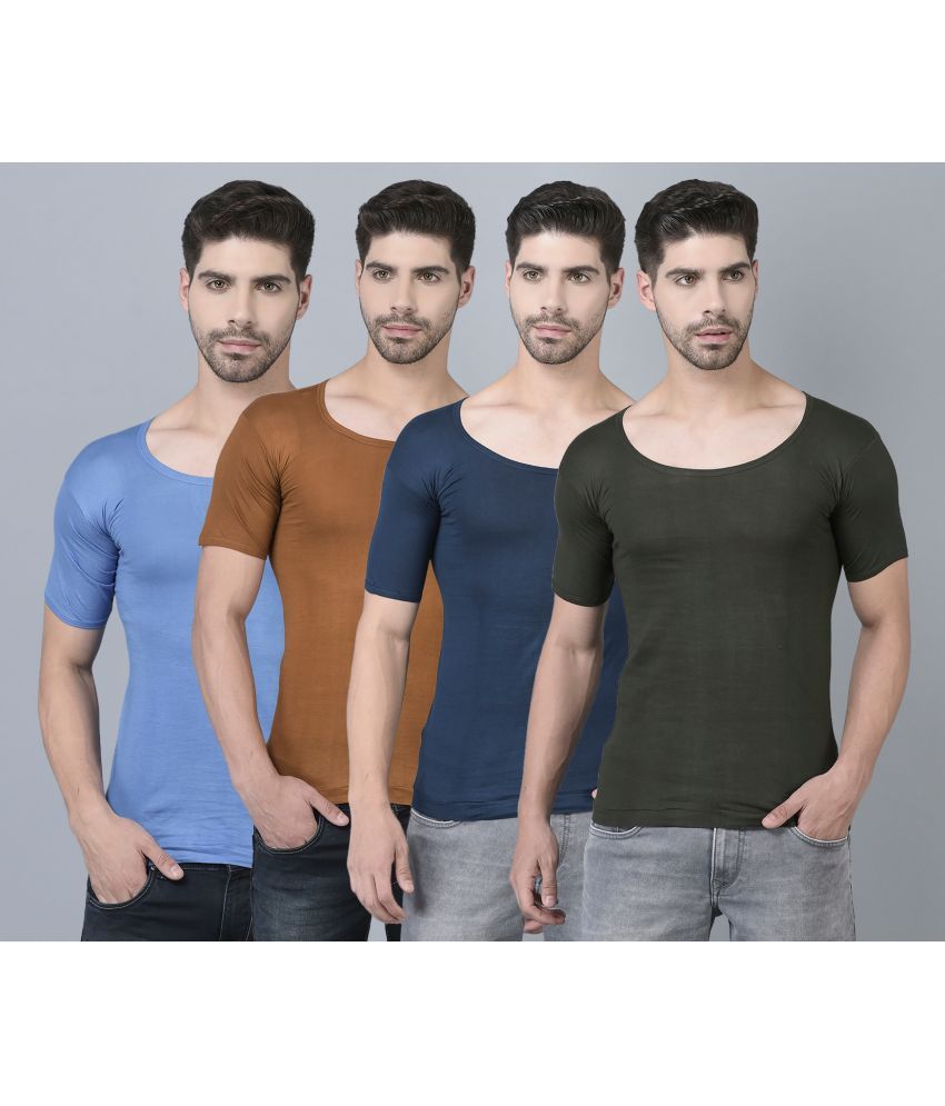     			Pack of 4 Dollar Multi Cotton Men's Vest