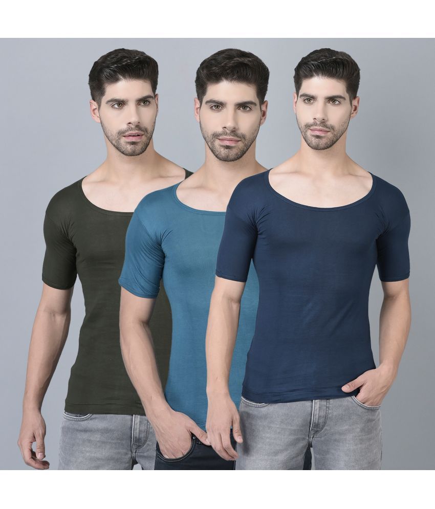     			Pack of 3 Dollar Multi Cotton Men's Vest