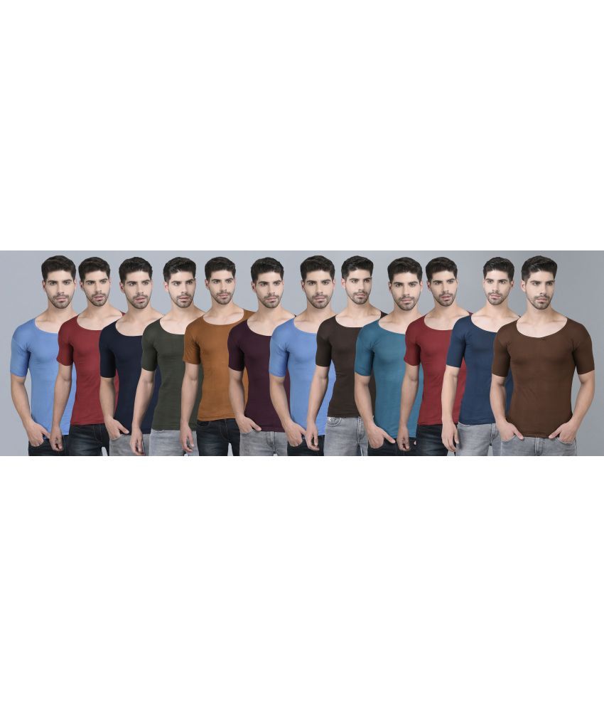     			Pack of 12 Dollar Multi Cotton Men's Vest