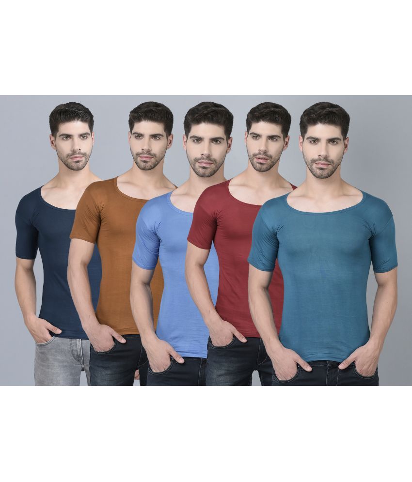     			Pack of 5 Dollar Multi Cotton Men's Vest