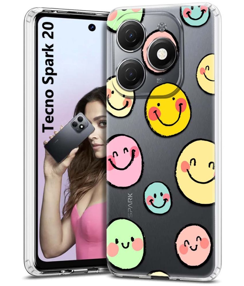     			Fashionury Multicolor Printed Back Cover Silicon Compatible For Tecno Spark 20 ( Pack of 1 )