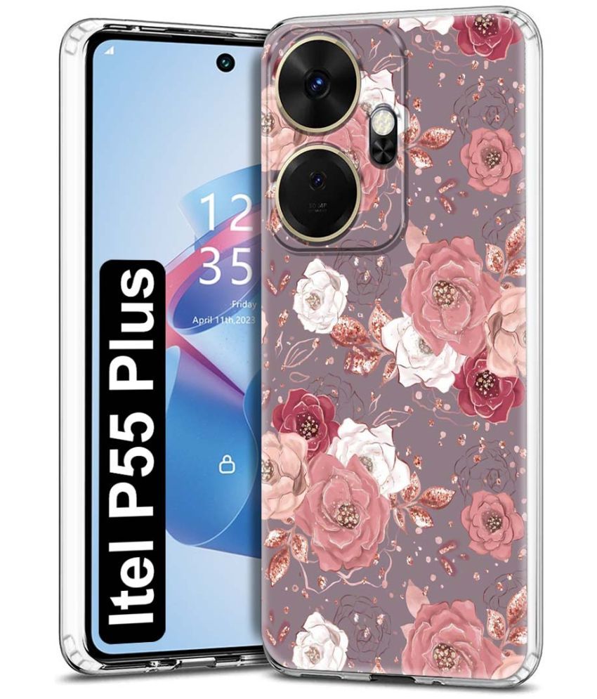     			Fashionury Multicolor Printed Back Cover Silicon Compatible For Itel P55 Plus ( Pack of 1 )