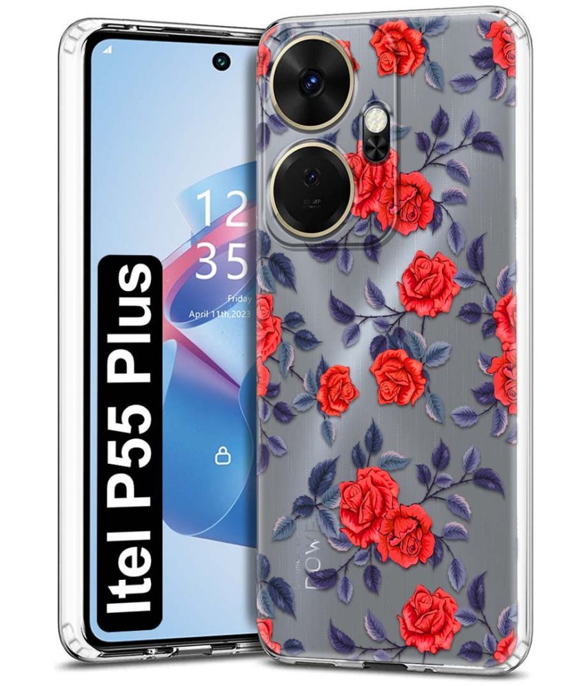     			Fashionury Multicolor Printed Back Cover Silicon Compatible For Itel P55 Plus ( Pack of 1 )