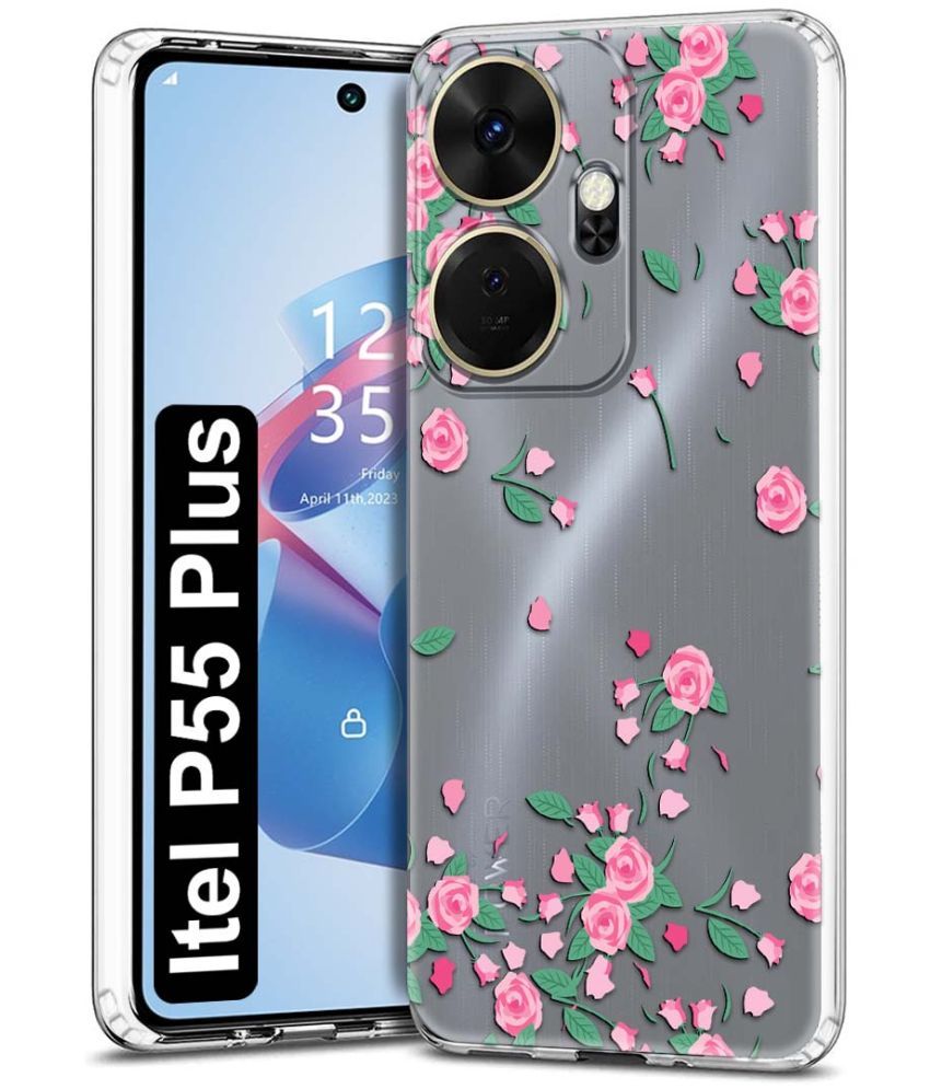     			Fashionury Multicolor Printed Back Cover Silicon Compatible For Itel P55 Plus ( Pack of 1 )