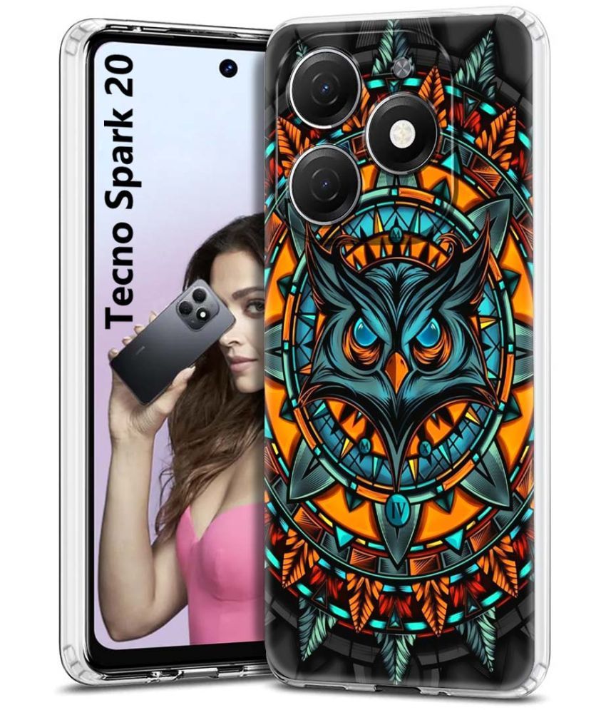     			Fashionury Multicolor Printed Back Cover Silicon Compatible For Tecno Spark 20 ( Pack of 1 )