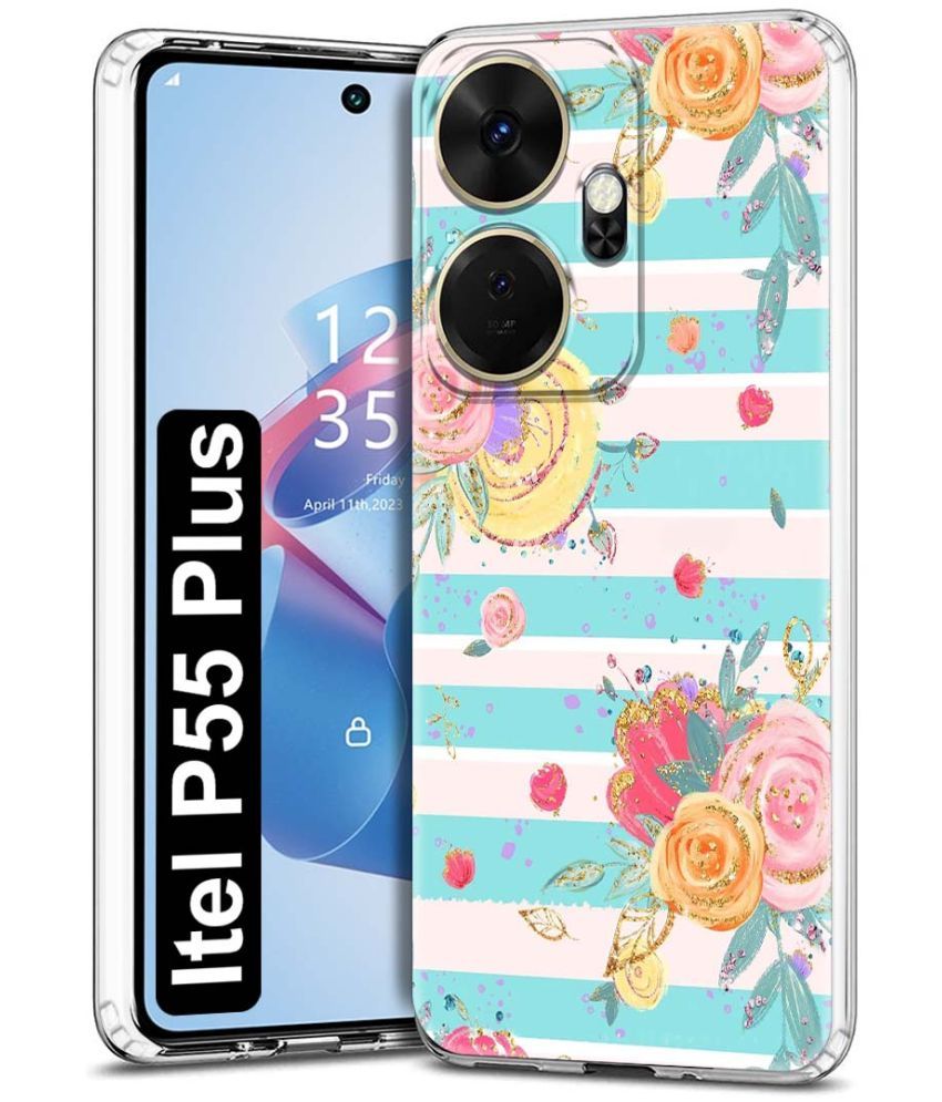     			Fashionury Multicolor Printed Back Cover Silicon Compatible For Itel P55 Plus ( Pack of 1 )