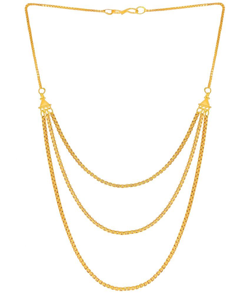     			KRIMO Gold Metal Necklace ( Pack of 1 )