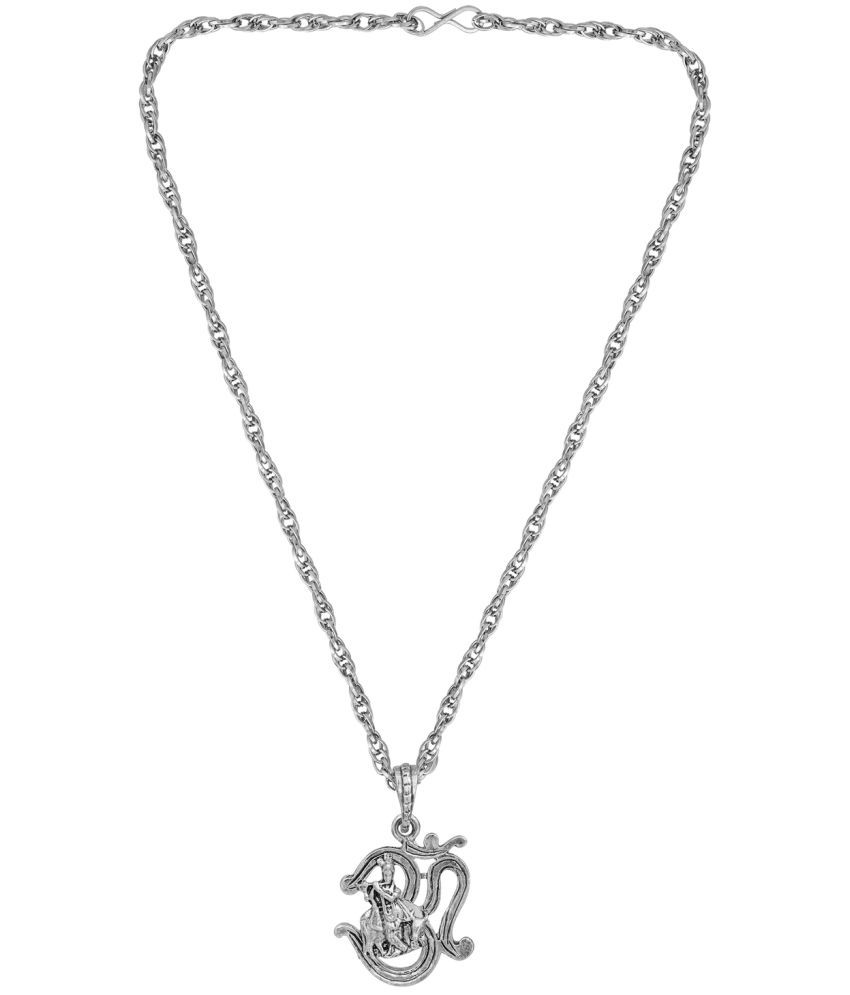     			Memoir Silver Religious Pendant With Chain ( Pack of 1 )