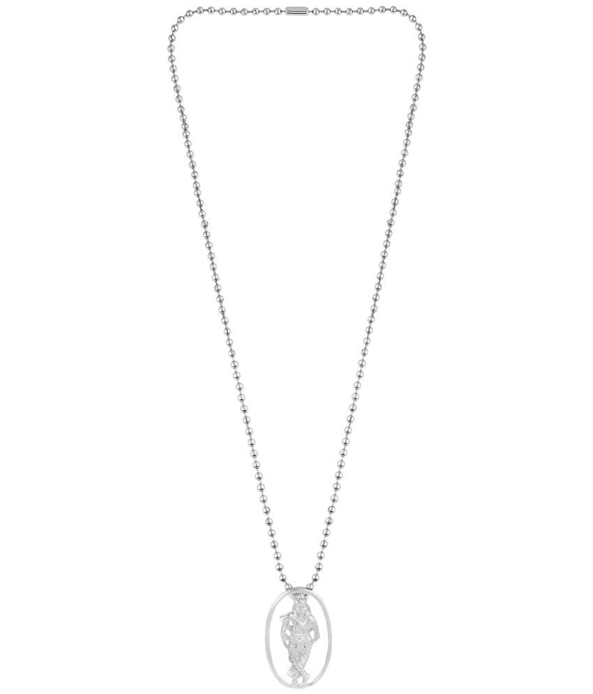     			Memoir Silver Religious Pendant With Chain ( Pack of 1 )