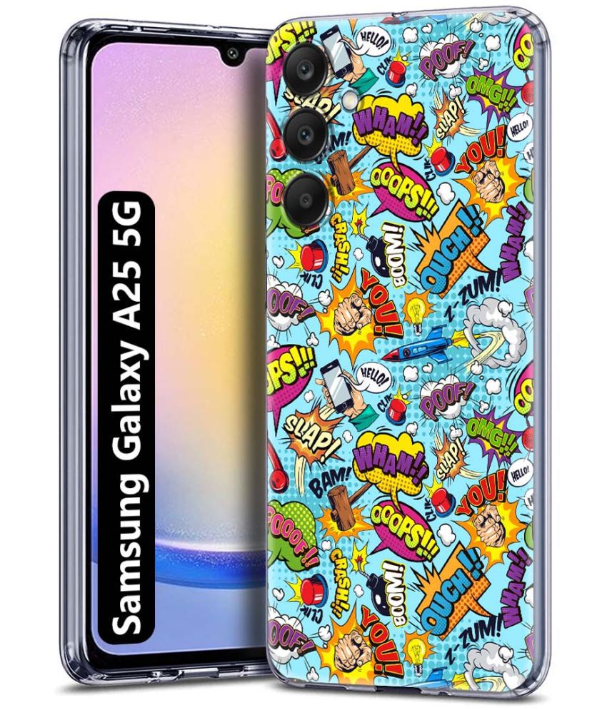     			NBOX Multicolor Printed Back Cover Silicon Compatible For Samsung Galaxy A25 5G ( Pack of 1 )