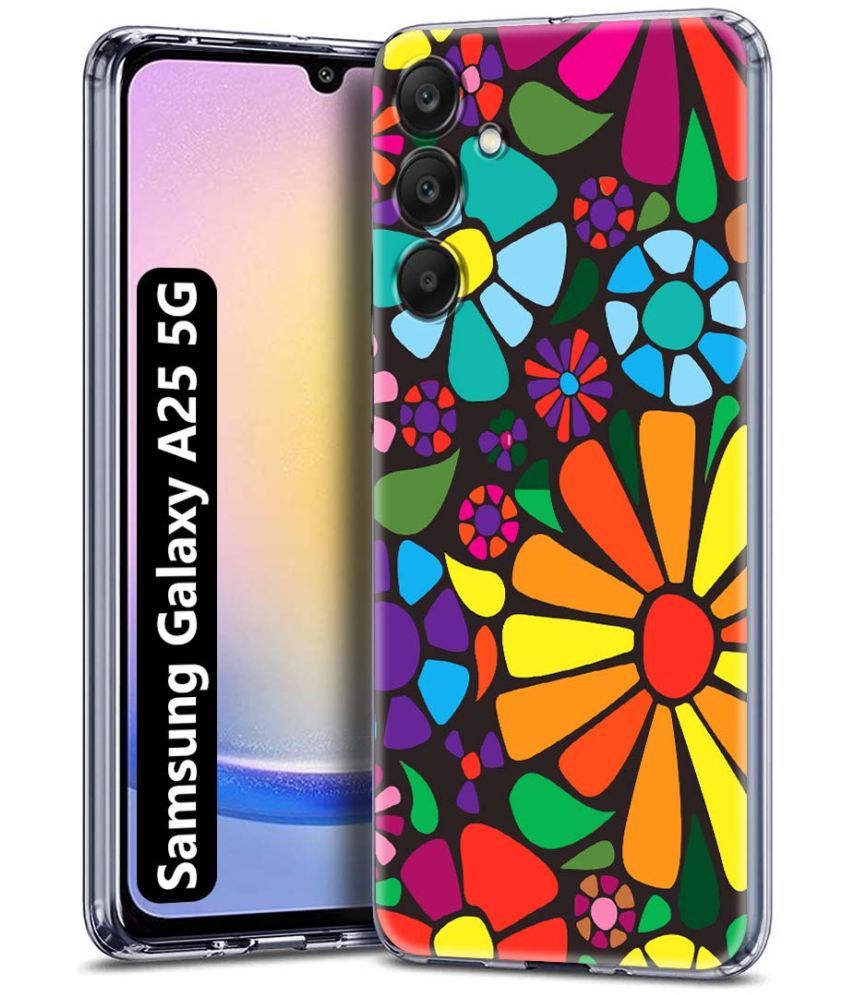     			NBOX Multicolor Printed Back Cover Silicon Compatible For Samsung Galaxy A25 5G ( Pack of 1 )