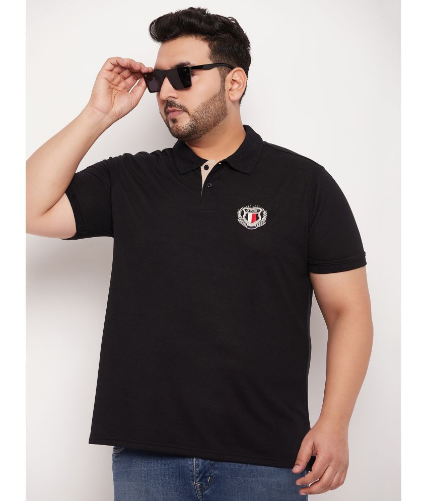     			XPLUMP Cotton Blend Regular Fit Solid Half Sleeves Men's Polo T Shirt - Black ( Pack of 1 )