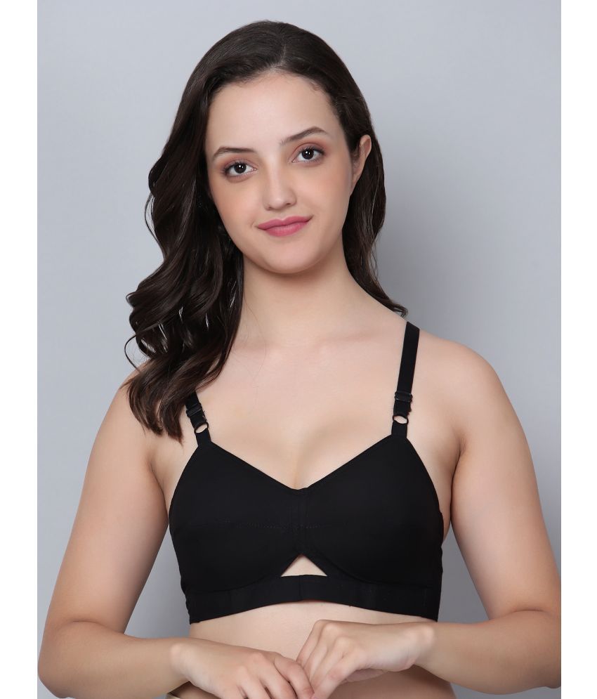     			AIMLY Black Cotton Non Padded Women's Everyday Bra ( Pack of 1 )