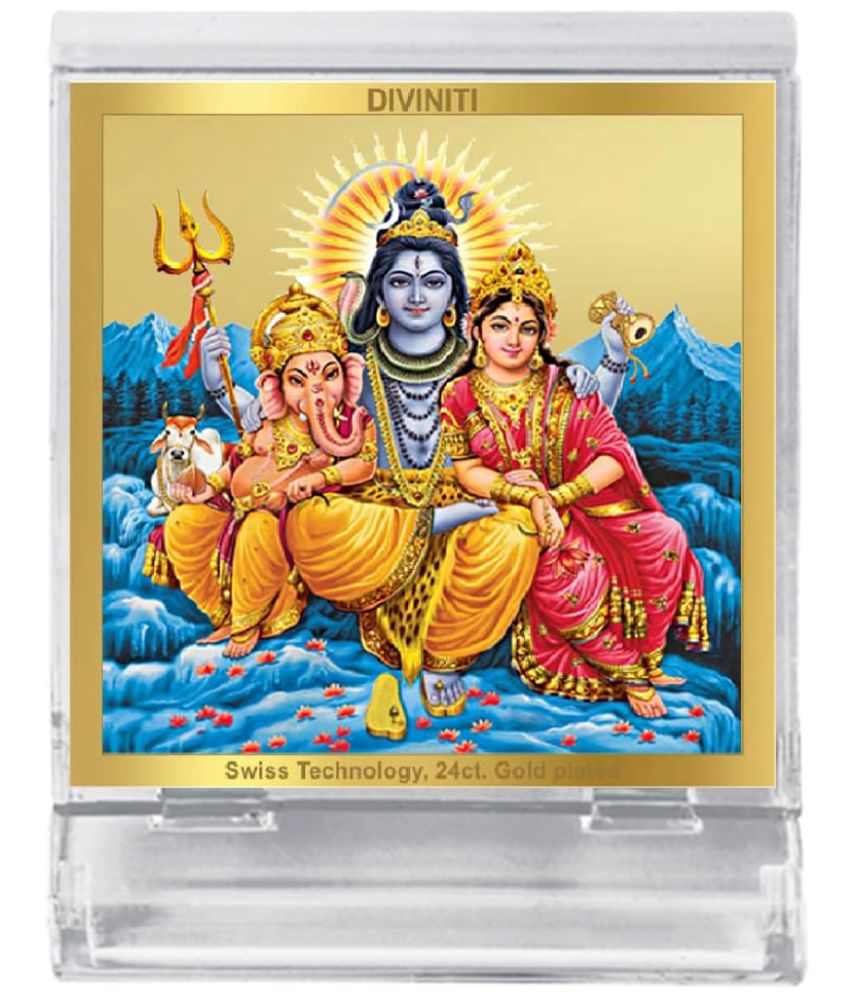     			Diviniti Shiv Family Ideal For Car Dashboard ( Pack of 1 )