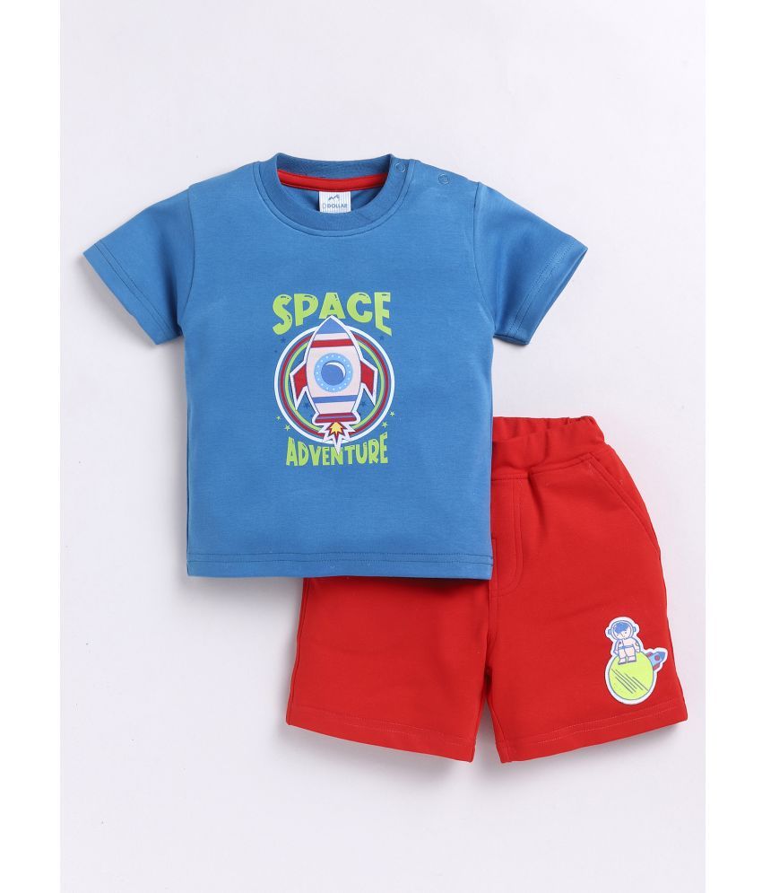     			Dollar Blue Cotton Baby Boy T-Shirt & Shorts ( Pack of 1 )