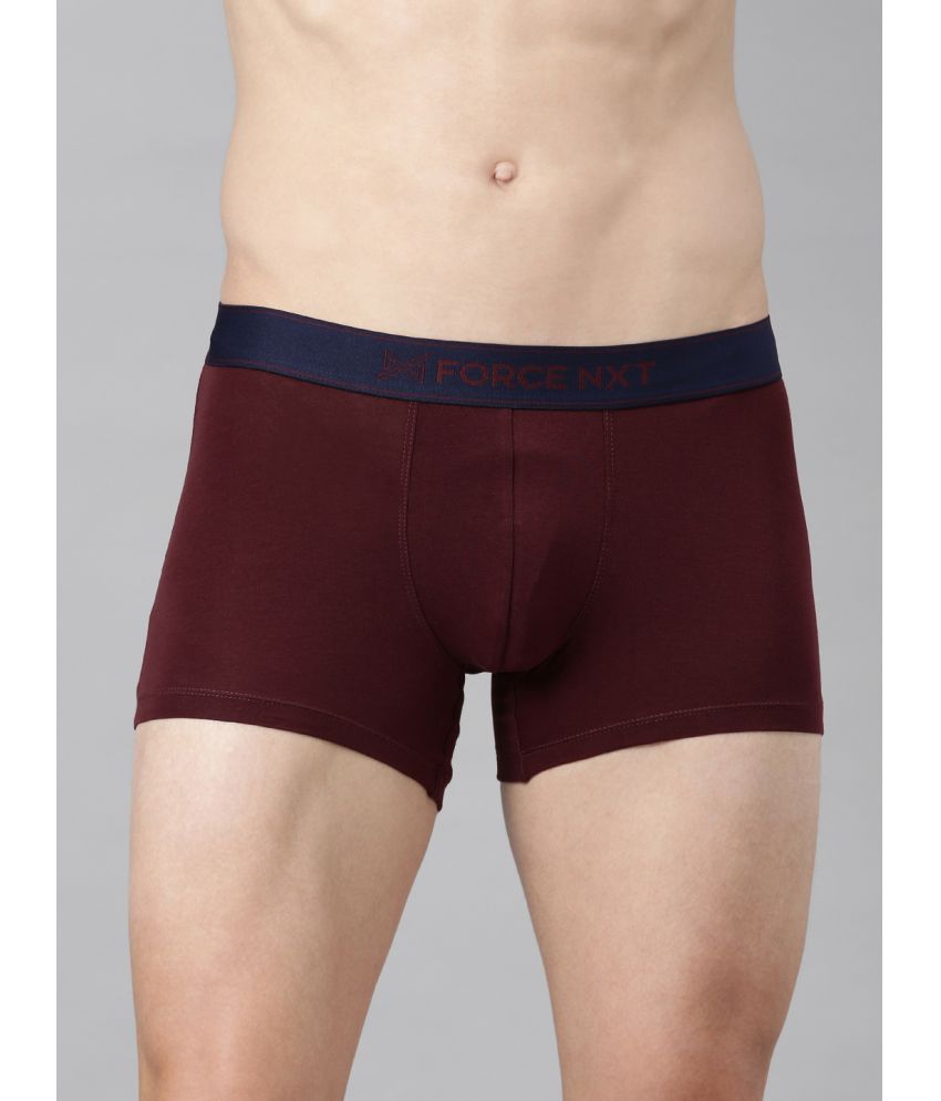     			Force NXT Maroon Cotton Men's Trunks ( Pack of 1 )
