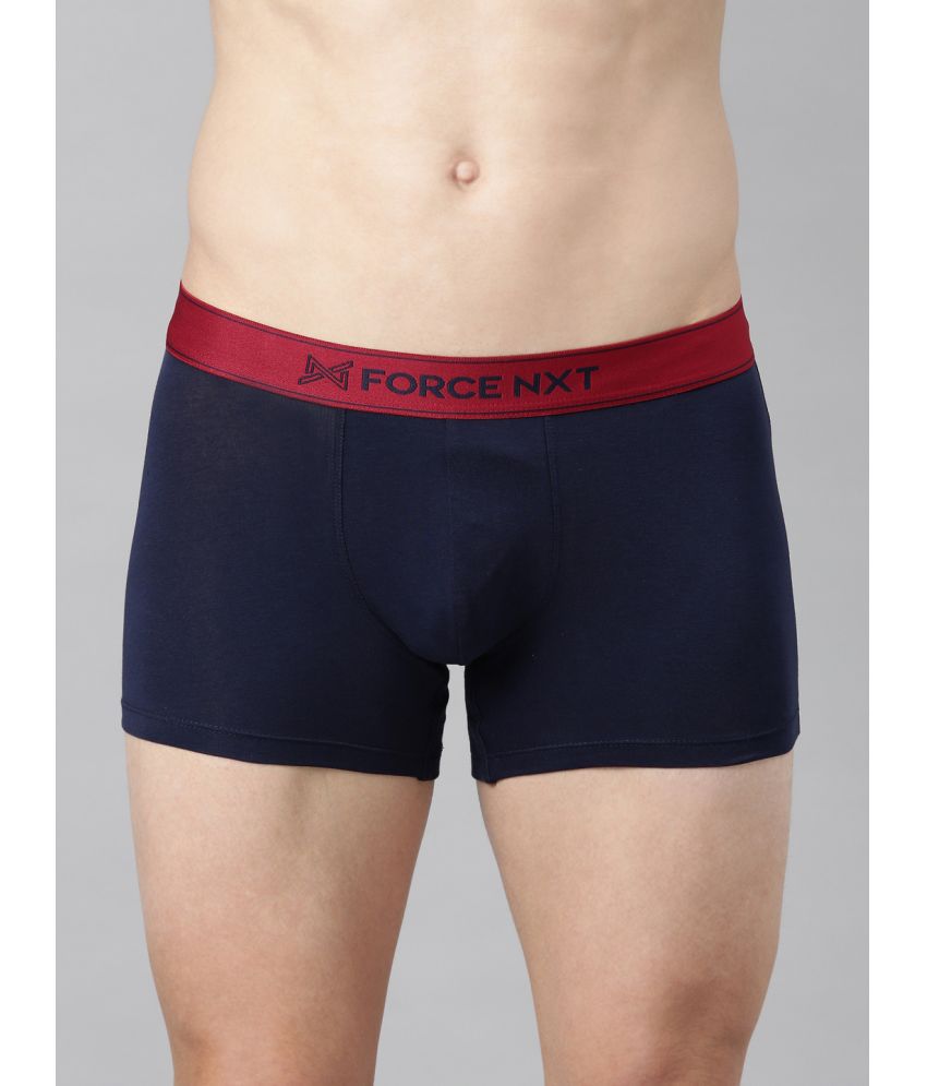     			Force NXT Navy Blue Cotton Men's Trunks ( Pack of 1 )