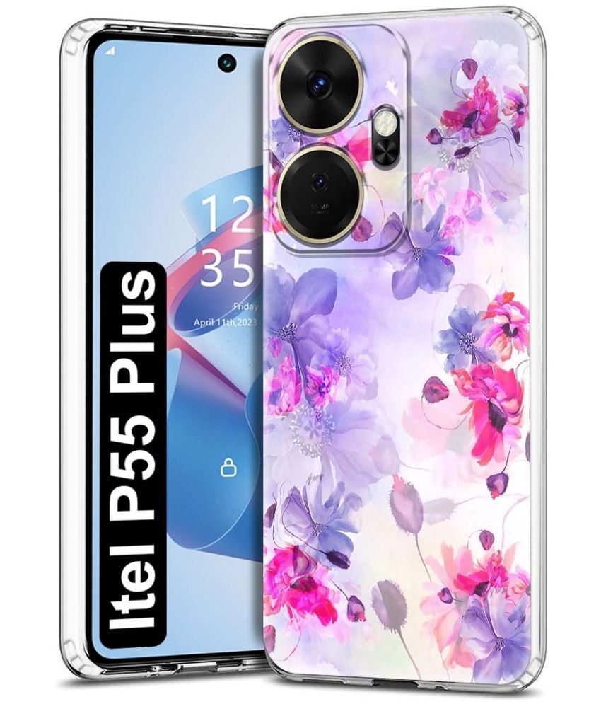     			NBOX Multicolor Printed Back Cover Silicon Compatible For Itel P55 Plus ( Pack of 1 )