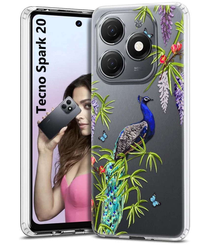     			NBOX Multicolor Printed Back Cover Silicon Compatible For Tecno Spark 20 ( Pack of 1 )