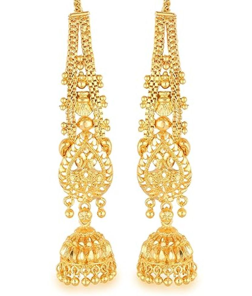     			VIVASTRI Golden Jhumki Earrings ( Pack of 1 )