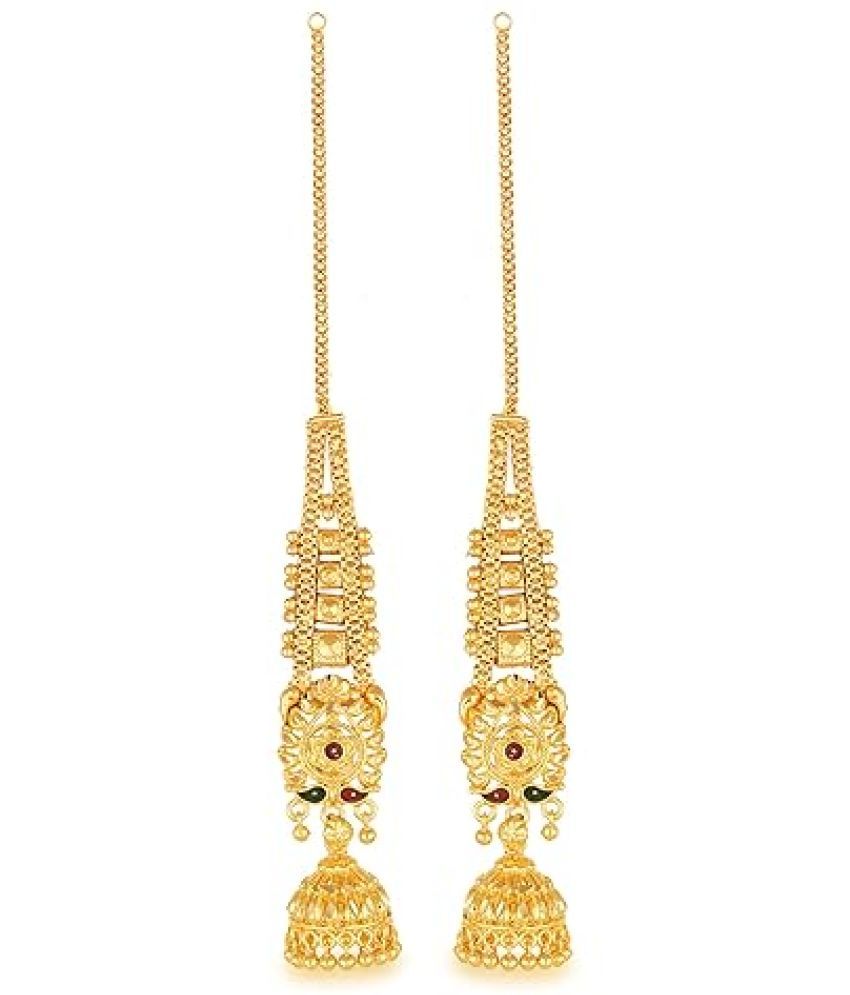     			VIVASTRI Golden Jhumki Earrings ( Pack of 1 )