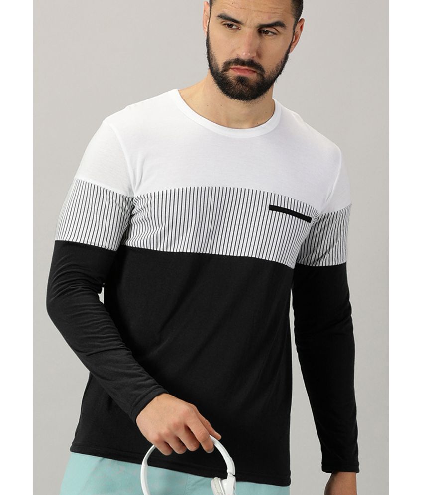     			AUSK Cotton Blend Regular Fit Colorblock Full Sleeves Men's Polo T Shirt - Black ( Pack of 1 )