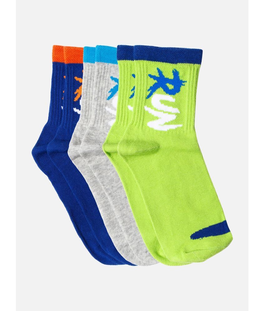     			Bodycare Multicolor Cotton Blend Boy's Ankle Length Socks ( Pack of 3 )