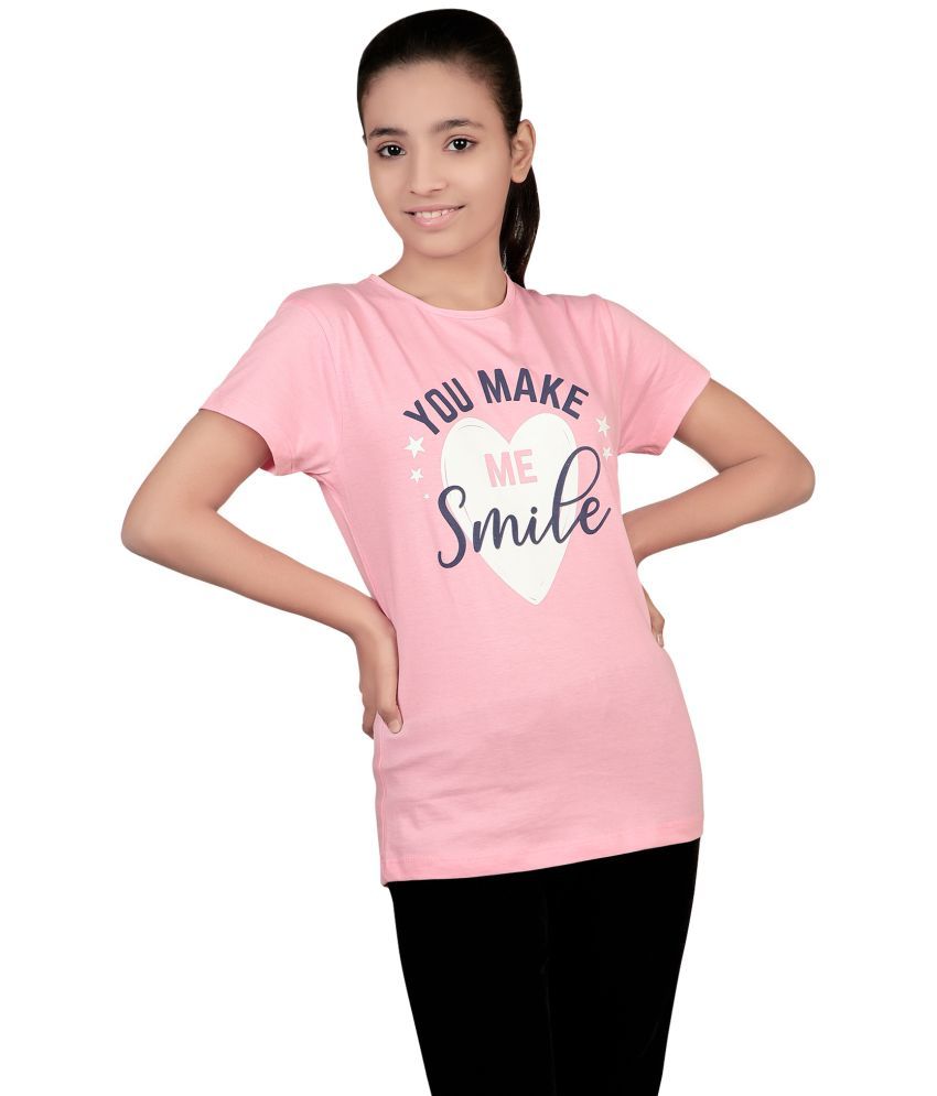     			Bodycare Pink Cotton Girls T-Shirt ( Pack of 1 )