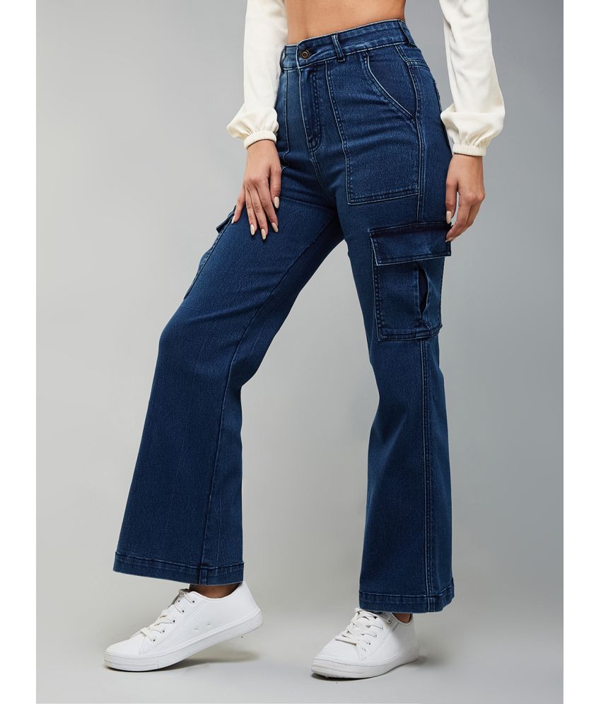     			Dolce Crudo - Blue Denim Wide Leg Women's Jeans ( Pack of 1 )